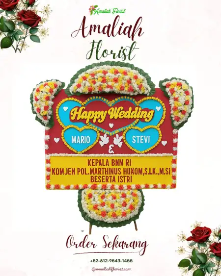 Papan Bunga Pernikahan Pamotan